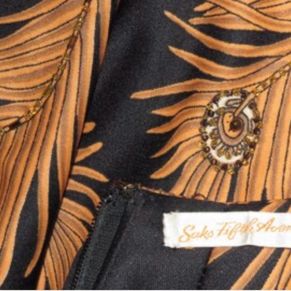 Vintage Maxi Dress Peacock Feather 70’s Print, Easy to Wear in PERFECT Condition - Picture 12 of 12